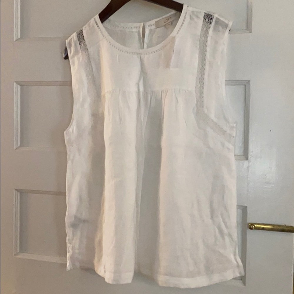 Loft linen sleeveless blouse